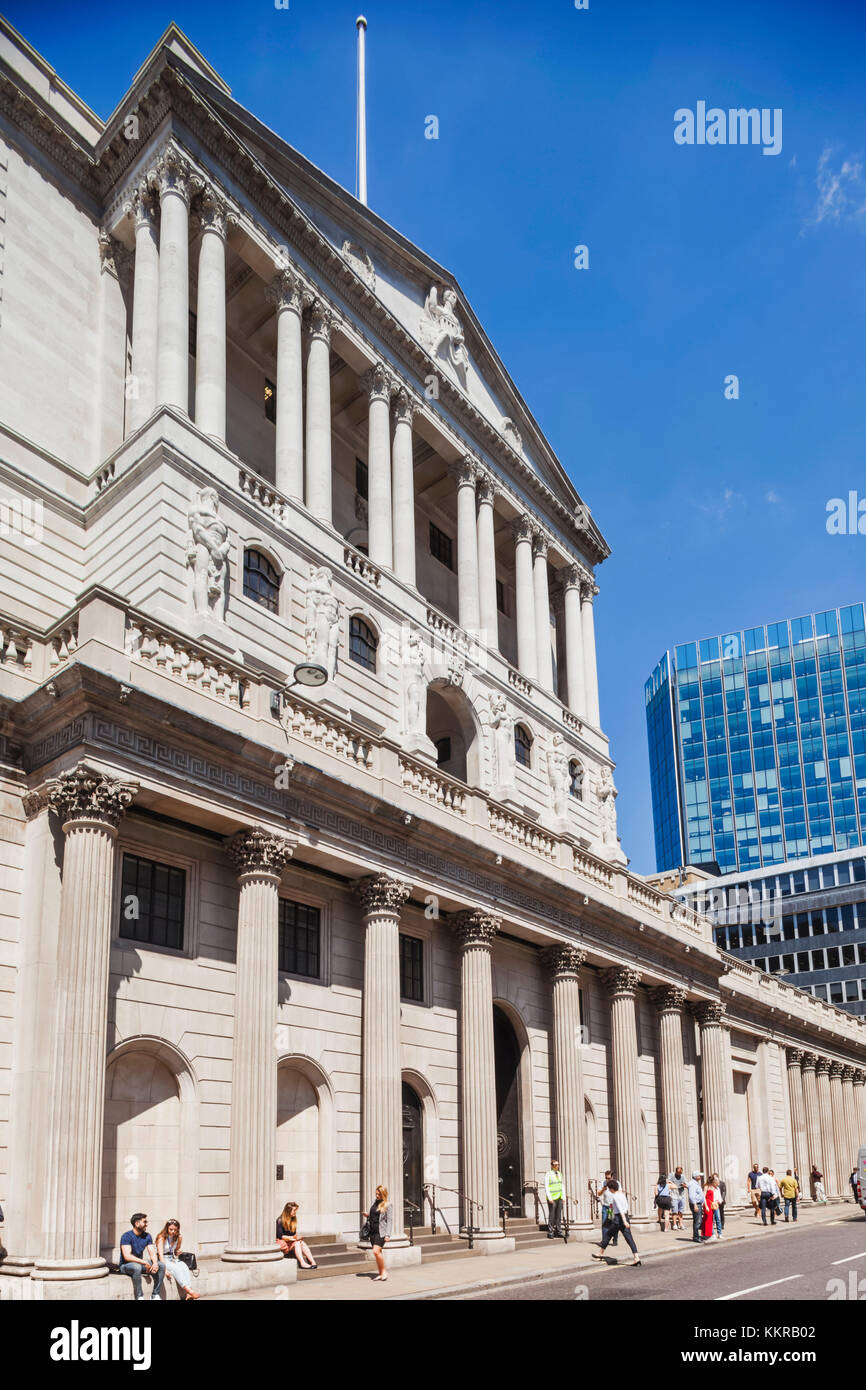 L'Angleterre, Londres, ville de Londres, la banque d'Angleterre et Threadneedle Street Banque D'Images