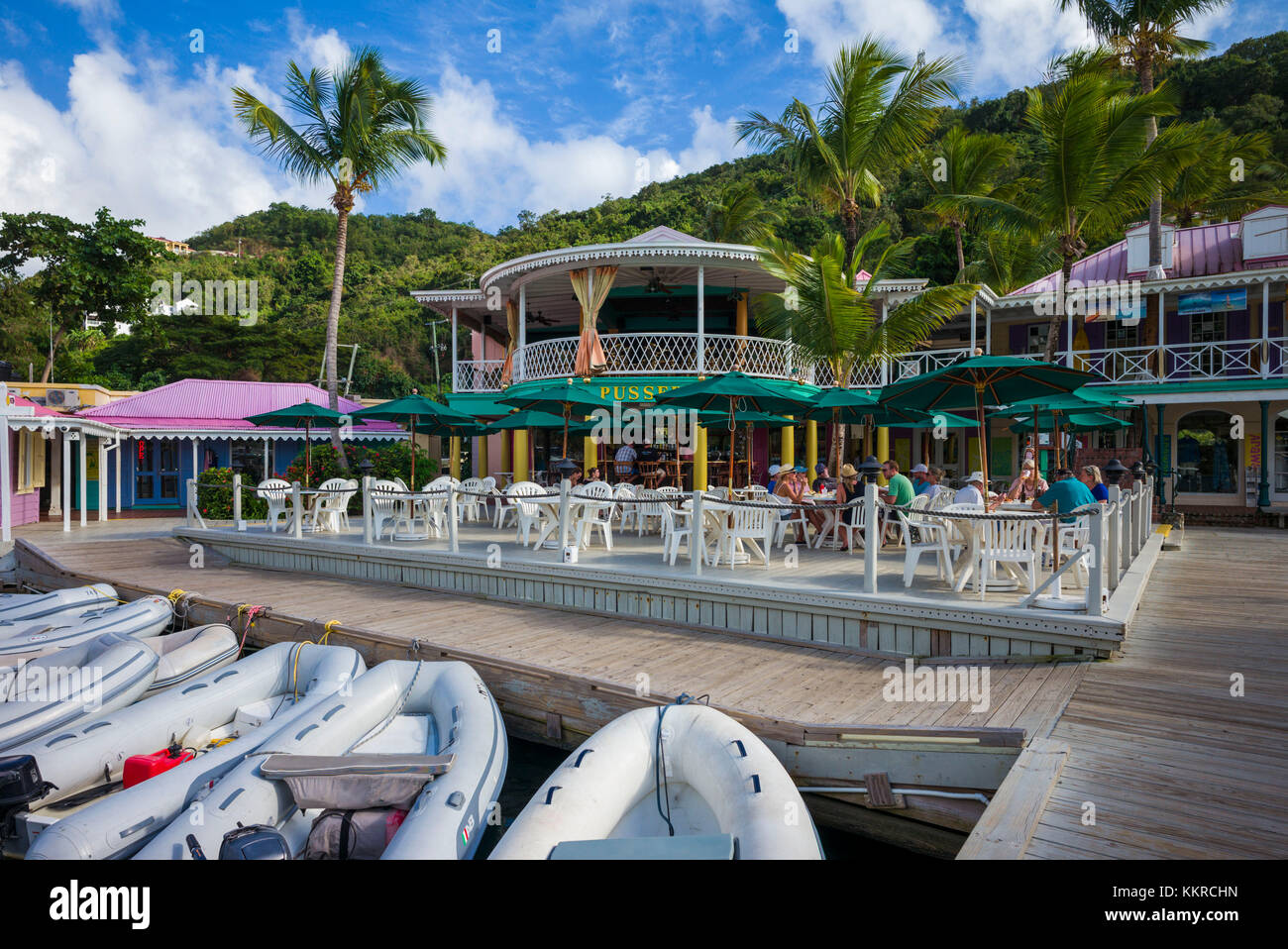 Îles vierges britanniques, Tortola, sopers hole, marina Banque D'Images