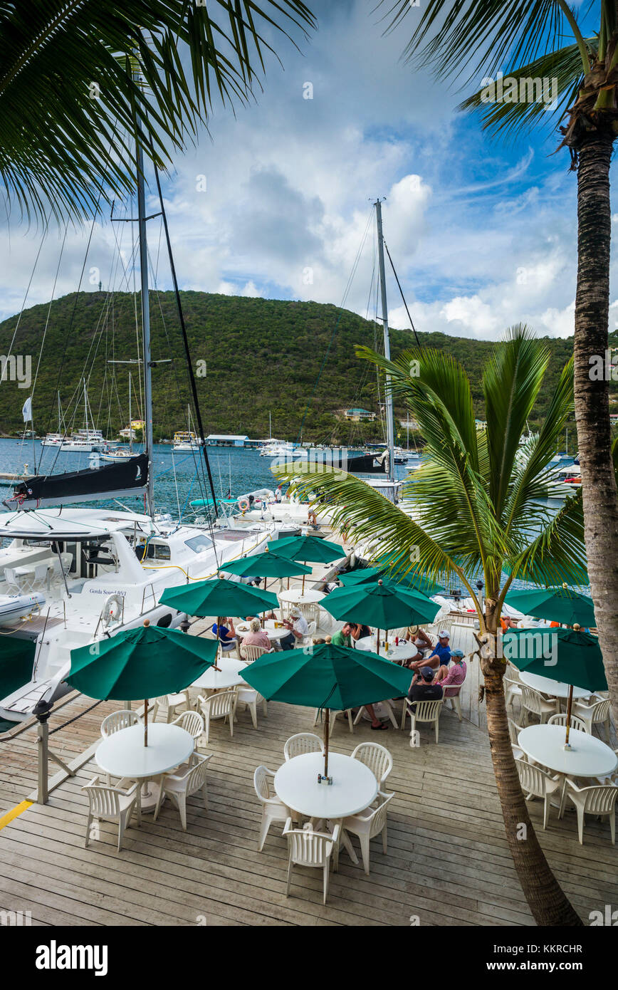 Îles vierges britanniques, Tortola, sopers hole, marina Banque D'Images