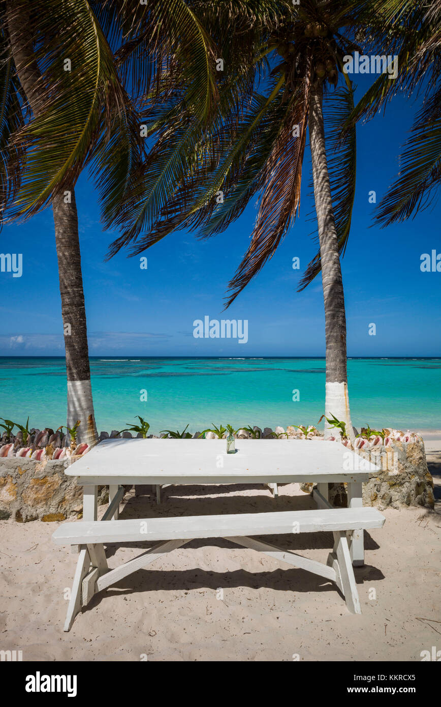 Îles vierges britanniques, Anegada, cow wreck bay beach, vue sur plage Banque D'Images