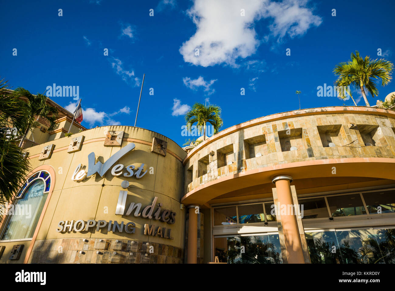 French West Indies, St-Martin, Marigot, Le West Indies Shopping Mall, extérieur Banque D'Images