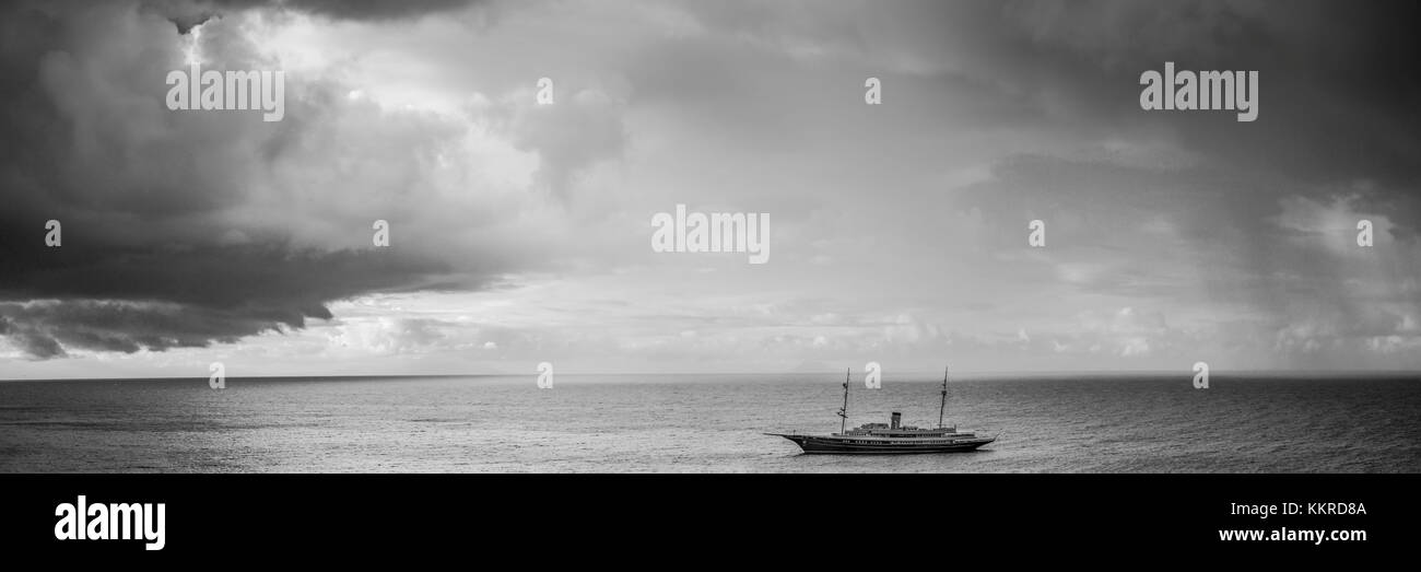 French West Indies, st-barthelemy, Gustavia, le port de Gustavia et yacht Banque D'Images