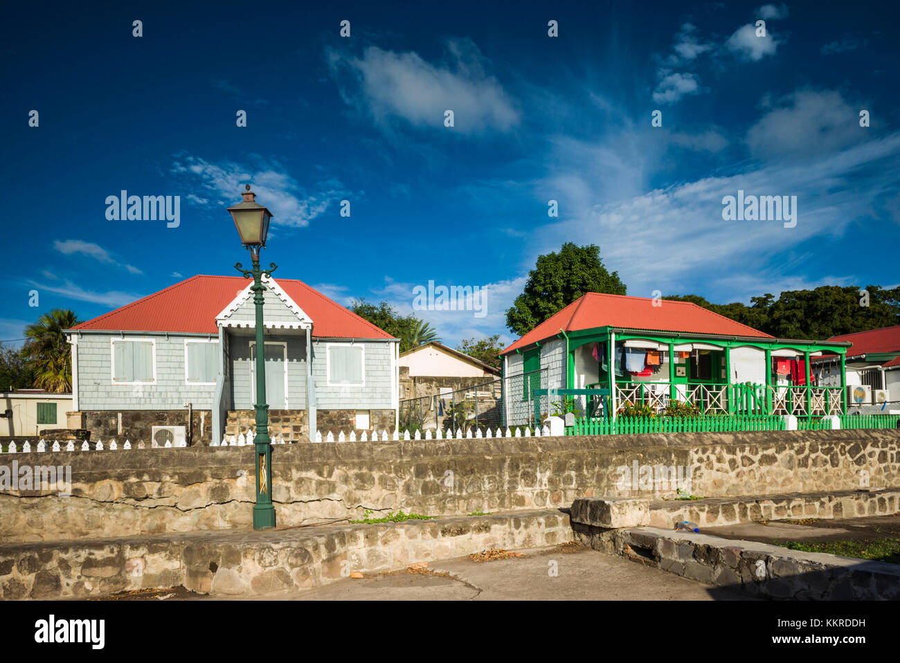 Pays-bas, Saint Eustache, Oranjestad, détail de construction Banque D'Images