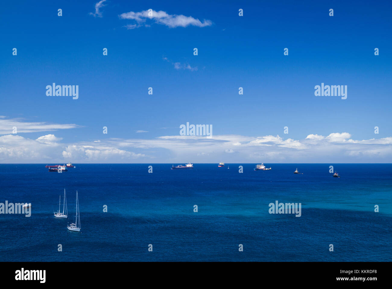 Pays-bas, Saint Eustache, Oranjestad Oranjestad, bay view Banque D'Images