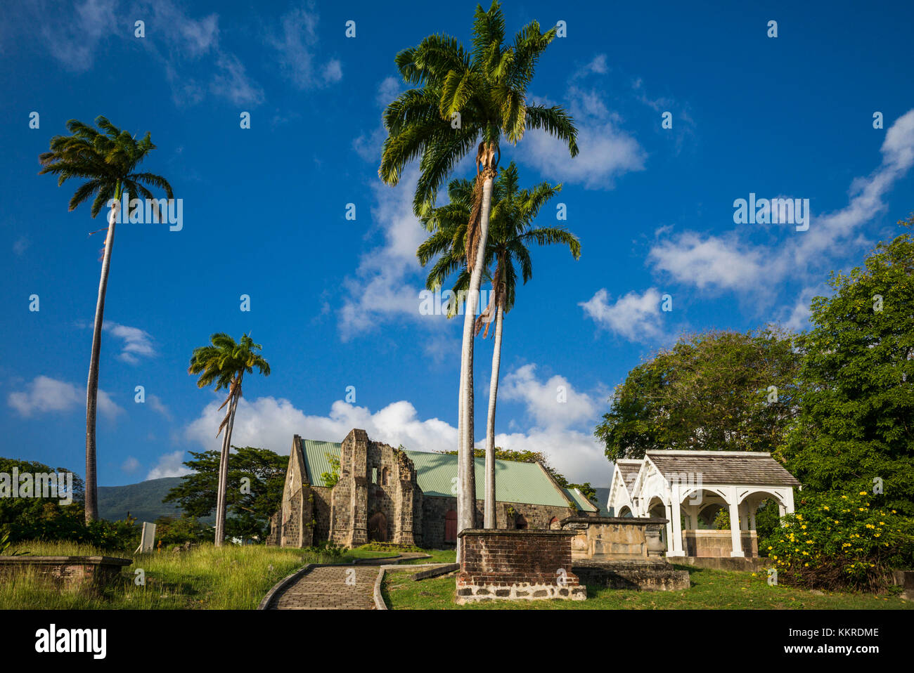 Saint Kitts et Nevis, Saint Kitts, l'île Middle, Église Saint-thomas Banque D'Images