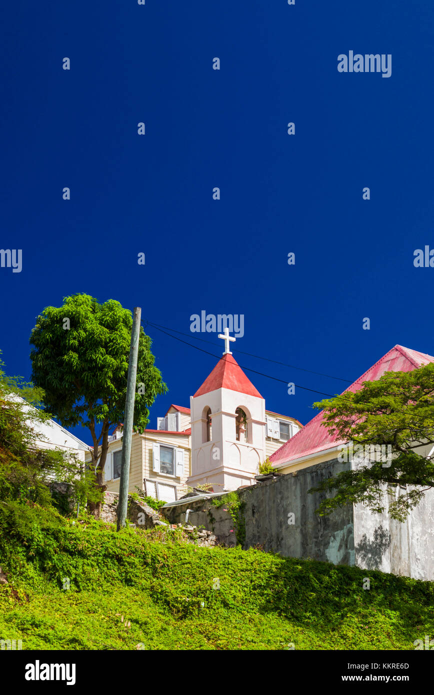 Les Îles Vierges des États-Unis, de Saint John, de Coral Bay, Emmaus Moravian Church Banque D'Images
