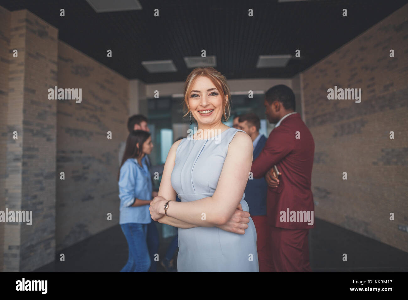 Business Woman portrait . Bras croisés . Banque D'Images