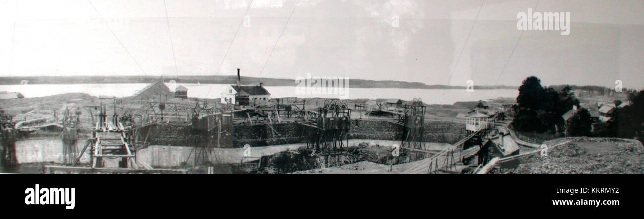 Les mines de Dannemora en Suède étaient des mines de minerai de fer majeures à la fin des années 1800, jouant un rôle important dans le développement industriel de Swedenâ€™s. Les mines sont connues pour leur riche histoire et leur impact économique sur la région. Banque D'Images