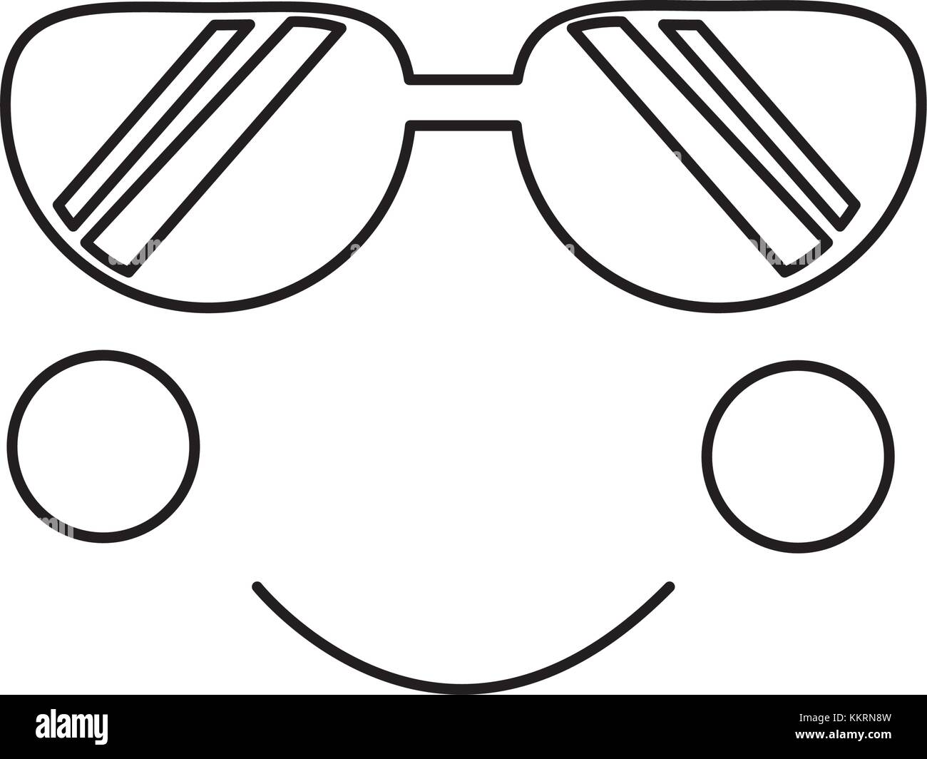 Image icône emoji face Illustration de Vecteur