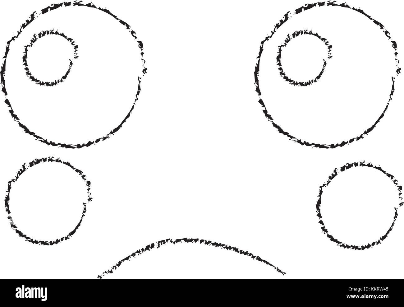 Visage triste image icône emoji Illustration de Vecteur