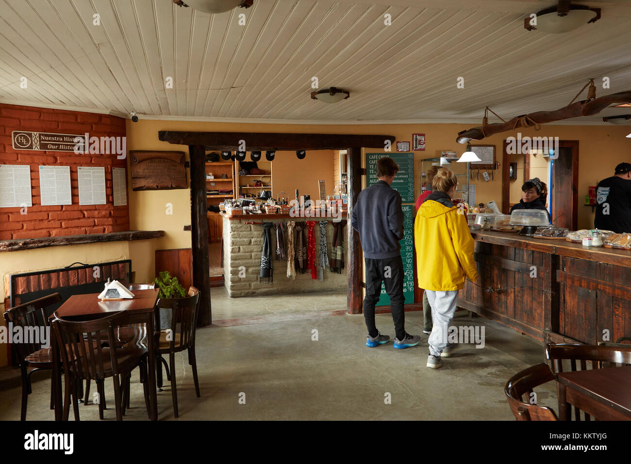 À l'intérieur de l'hôtel La Leona, route 40, Patagonie, Argentine, Amérique du Sud Banque D'Images