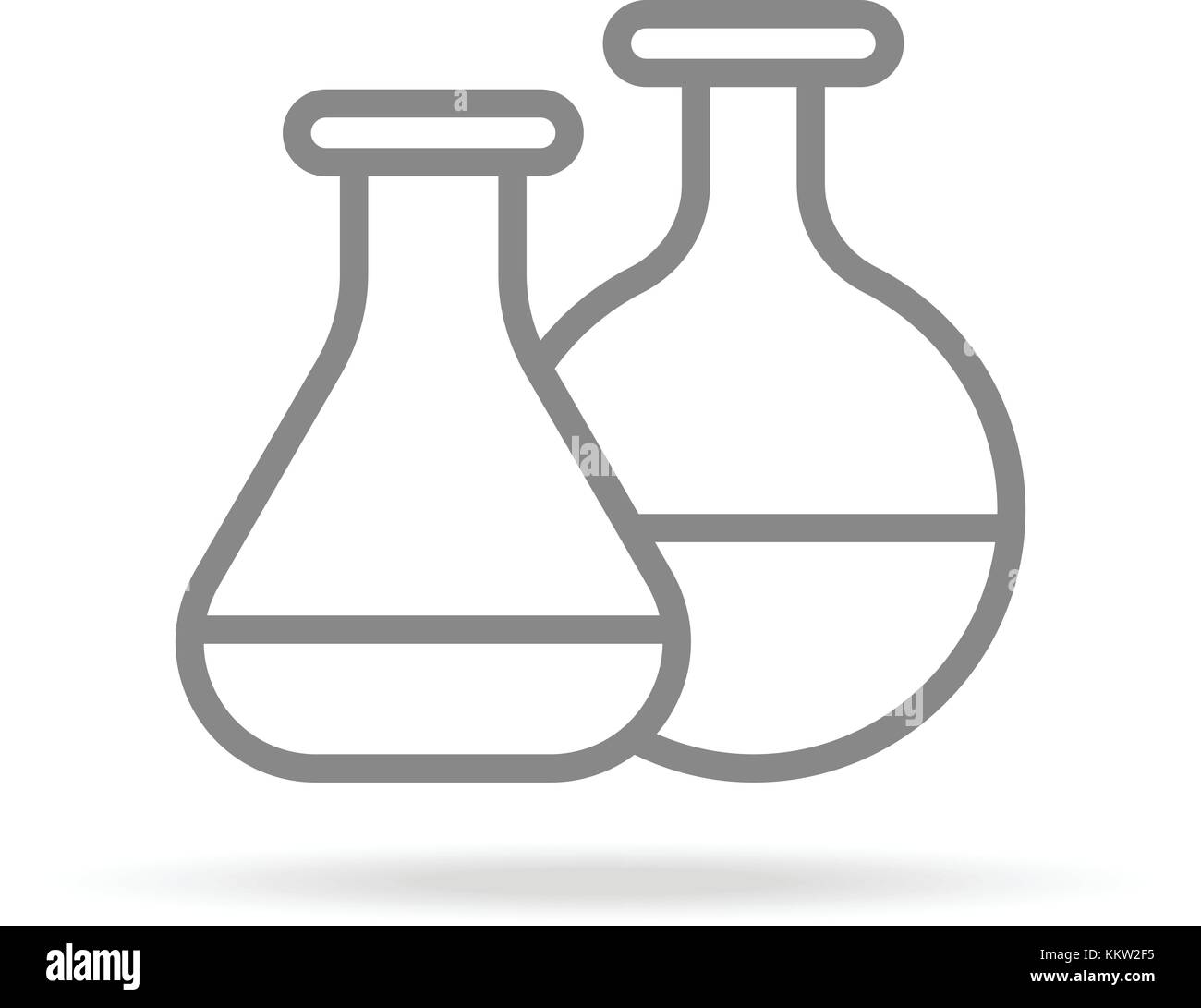 L'icône de recherche médicale, de laboratoire dans un style de ligne mince isolé sur fond blanc. symbole médical pour votre conception, applications, logo, interface utilisateur. vector illustration. Illustration de Vecteur