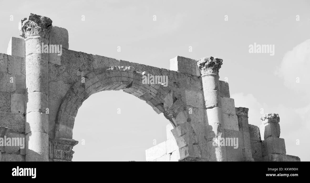 En Jordanie Jerash le site archéologique antique héritage classique pour les touristes Banque D'Images