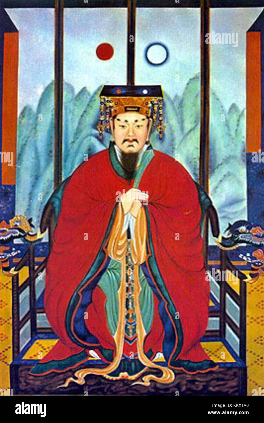 Le roi Kyungsoon était un monarque du Royaume de Silla dans l'ancienne Corée. Il est connu pour son leadership pendant la période de la dynastie Silla, une époque importante dans l'histoire coréenne. Banque D'Images