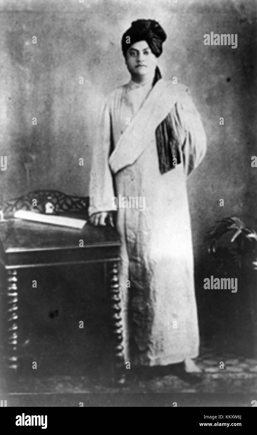 Swami Vivekananda, éminent philosophe et chef spirituel indien, s'est rendu à Colombo en janvier 1897. Cette visite a marqué un moment important dans ses efforts pour diffuser ses enseignements du Vedanta et du Yoga dans le monde, en particulier dans le contexte de la diaspora indienne au Sri Lanka. Banque D'Images