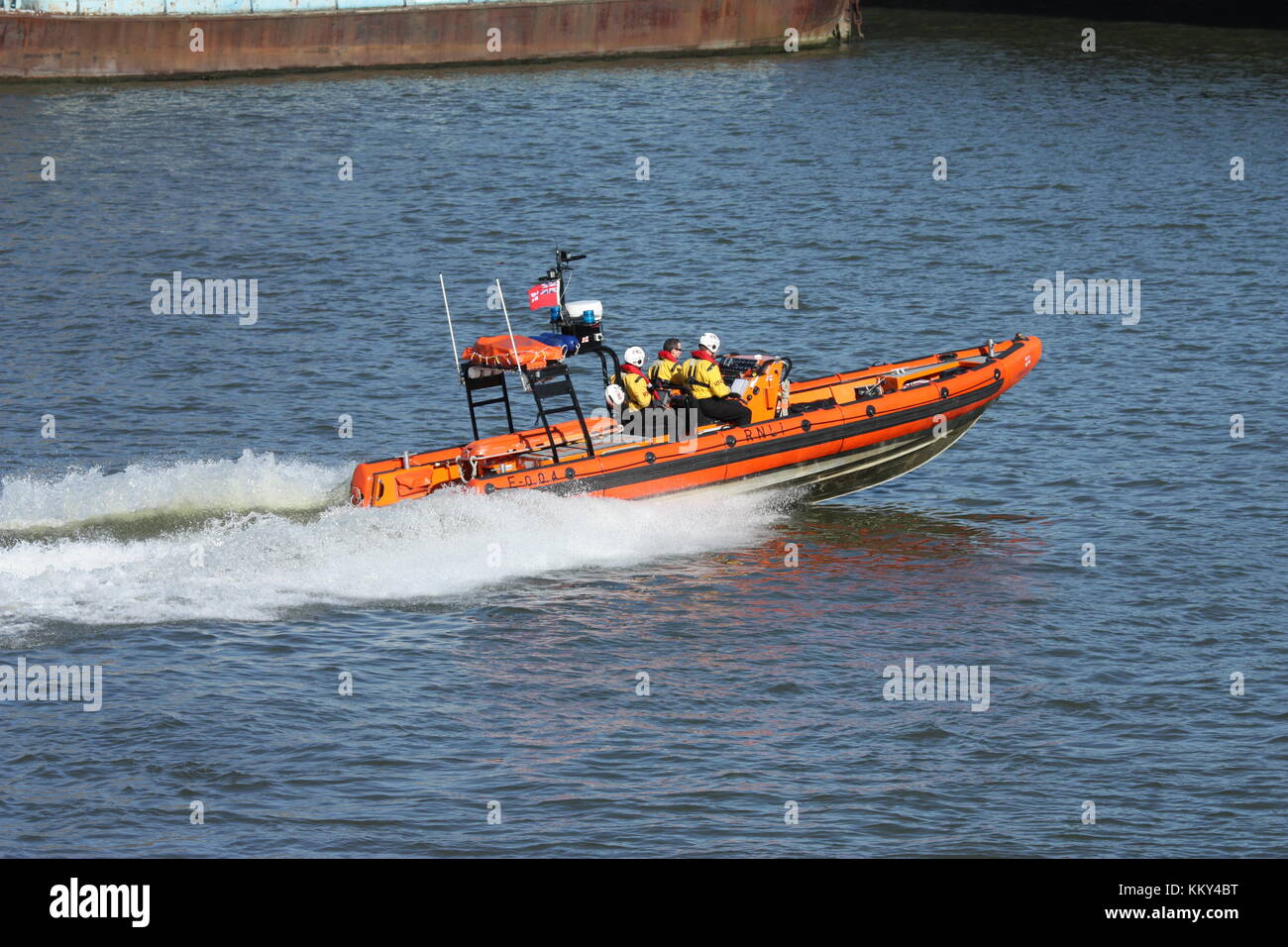 Le bateau de sauvetage de la rivière Thames, London Banque D'Images