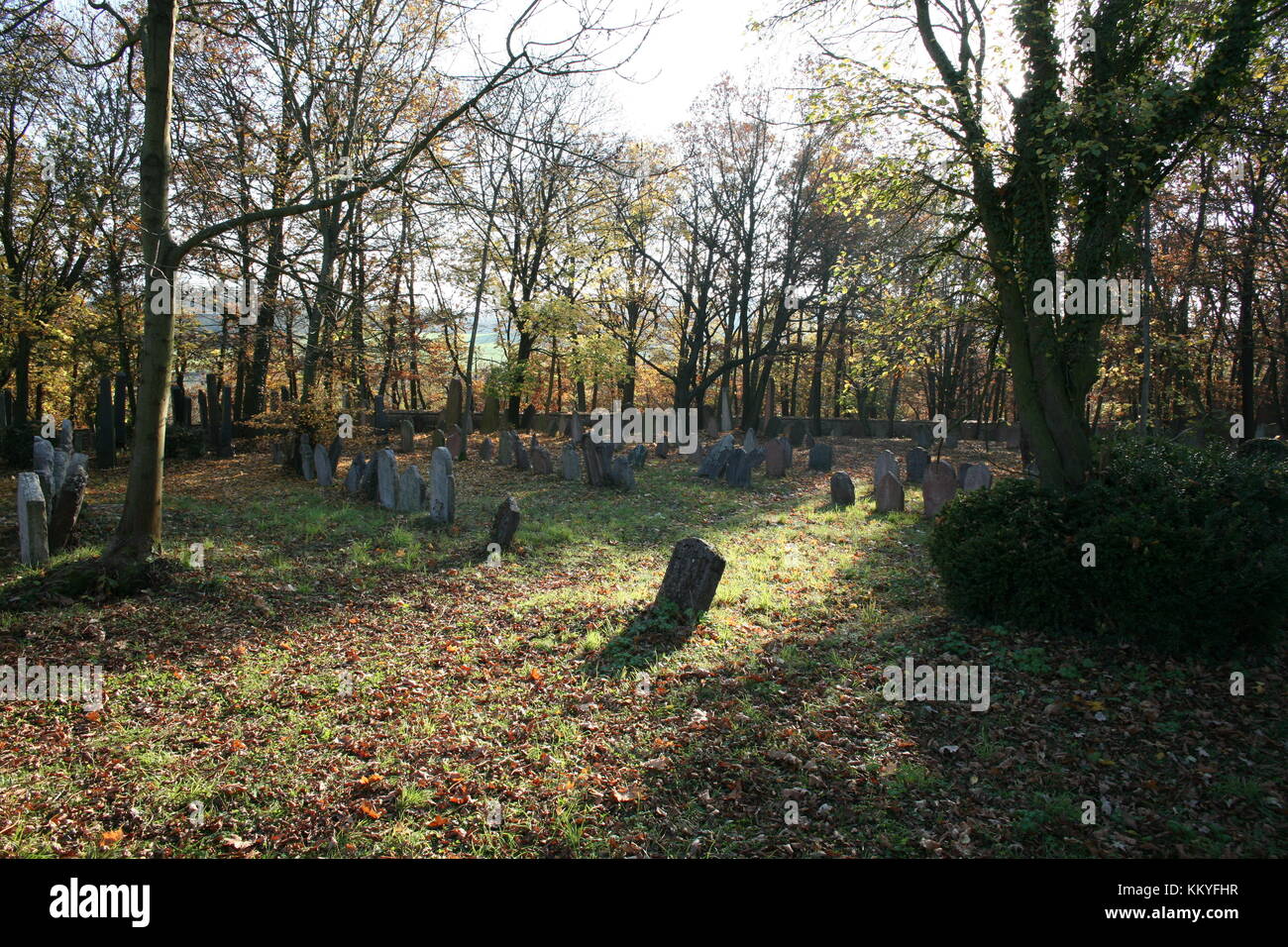 Vieux cimetière juif Banque D'Images