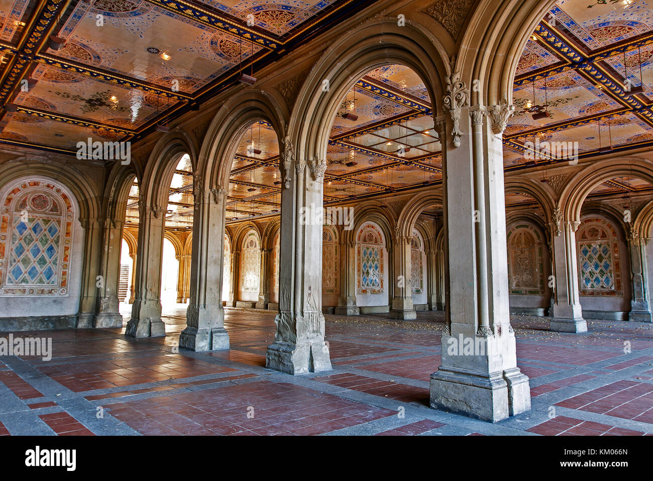 Passage souterrain de Bethesda Terrace dans Central Park à New York. Banque D'Images