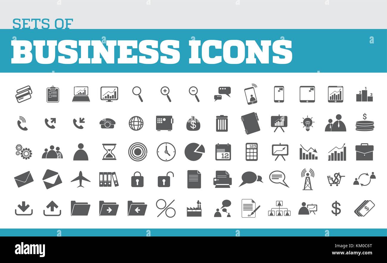 Illustration d'icônes pour l'entreprise et métaphores. icônes universelles pour les entreprises Illustration de Vecteur