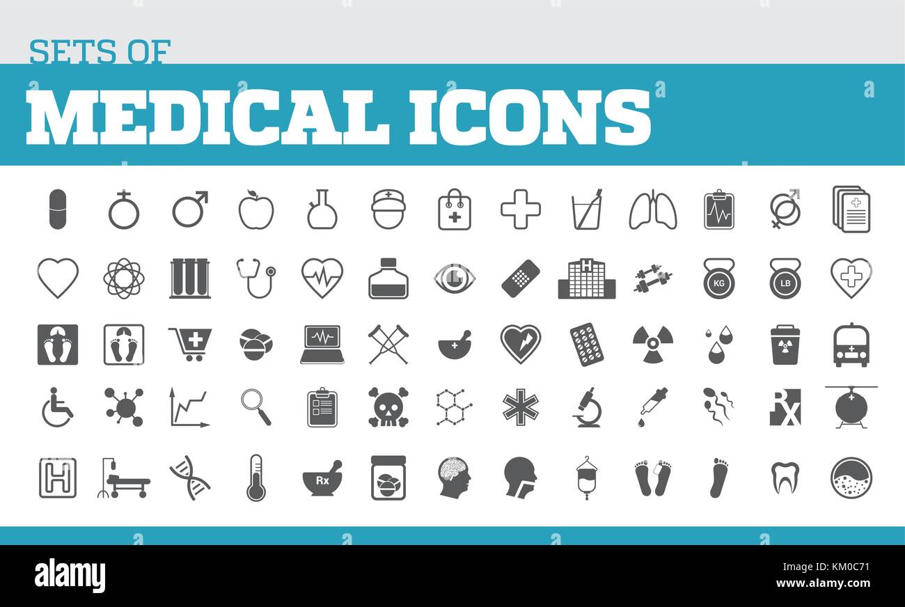 Illustration d'icônes pour les métaphores médicales et médicales. icônes universelles pour medical Illustration de Vecteur