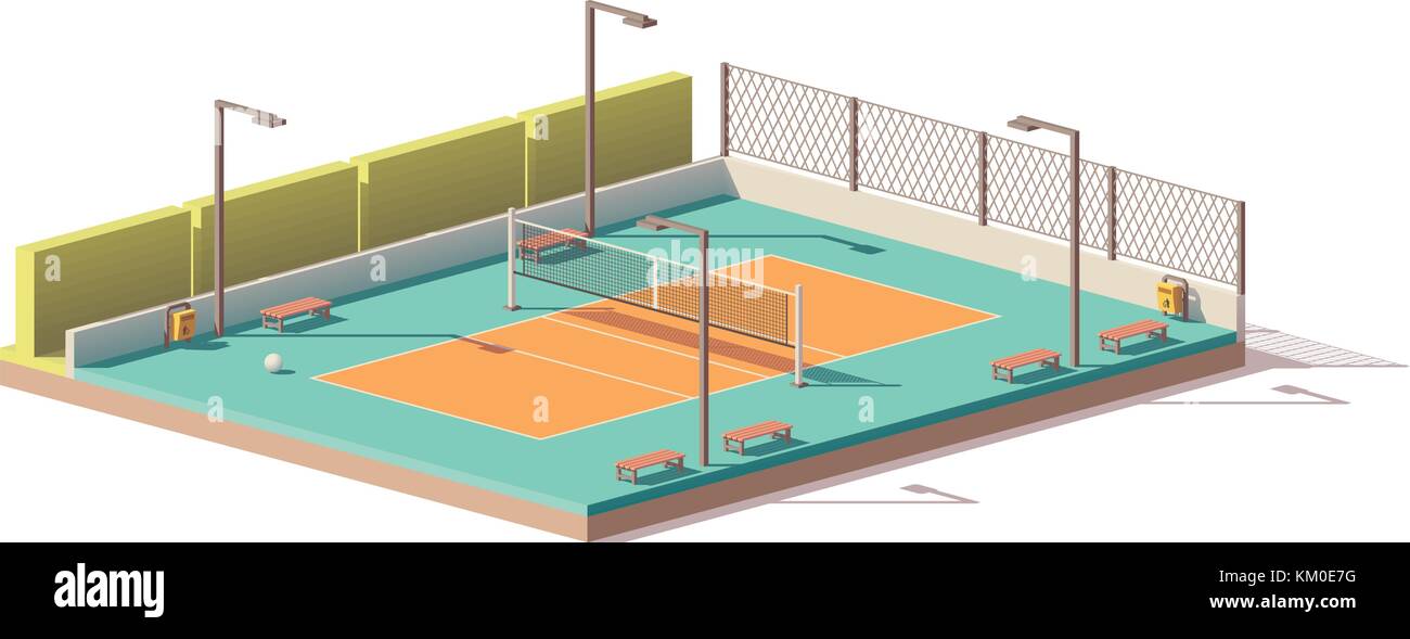 Faible vecteur volley poly Illustration de Vecteur