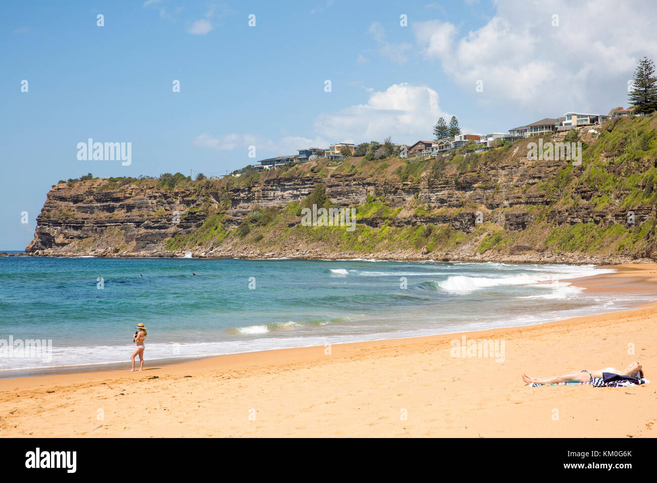 Bungan beach sur les plages du nord de Sydney, Australie Banque D'Images