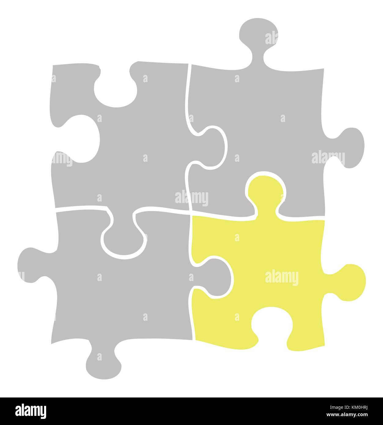 L'icône se démarquent illustration puzzle Banque D'Images