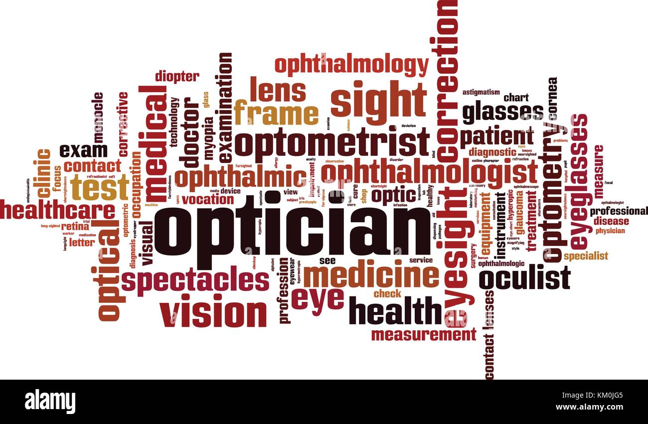 Mot de l'opticien concept cloud. vector illustration Illustration de Vecteur