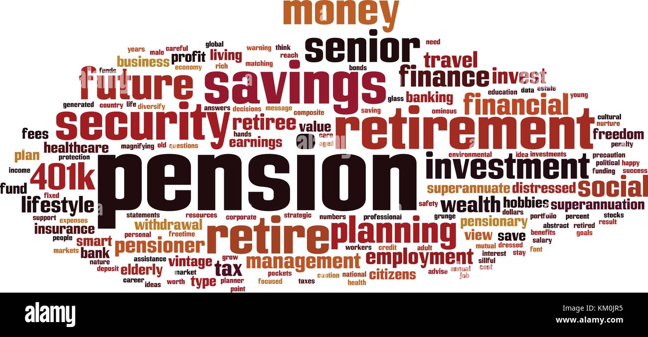 Nuage de mots pension Illustration de Vecteur