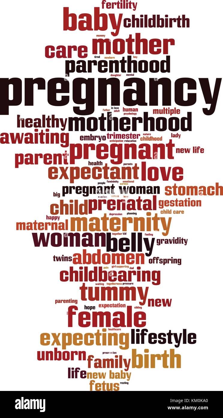 La grossesse mot concept cloud. vector illustration Illustration de Vecteur