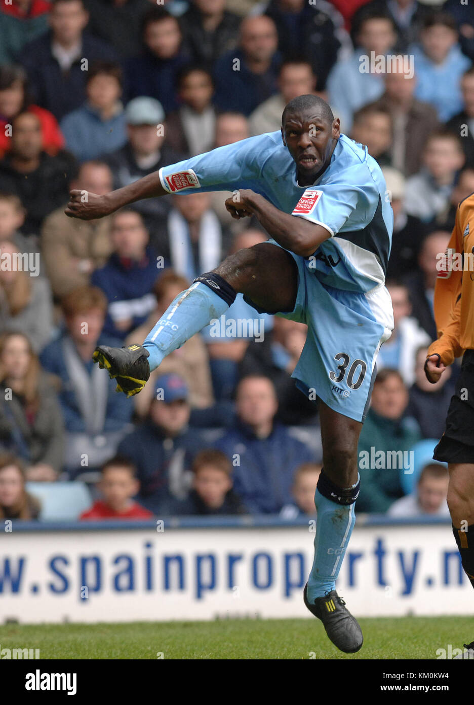 Joueur de Shaun Goater Coventry City v Wolverhampton Wanderers à Highfield Road 16/4/05 Banque D'Images