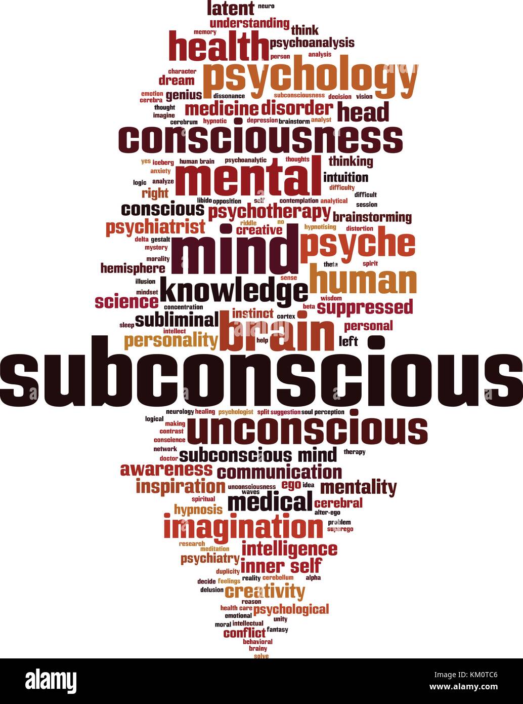 Mot subconscient concept cloud. vector illustration Illustration de Vecteur