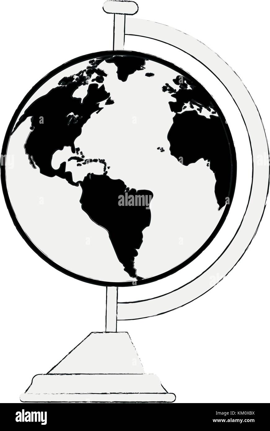 School world globe Illustration de Vecteur