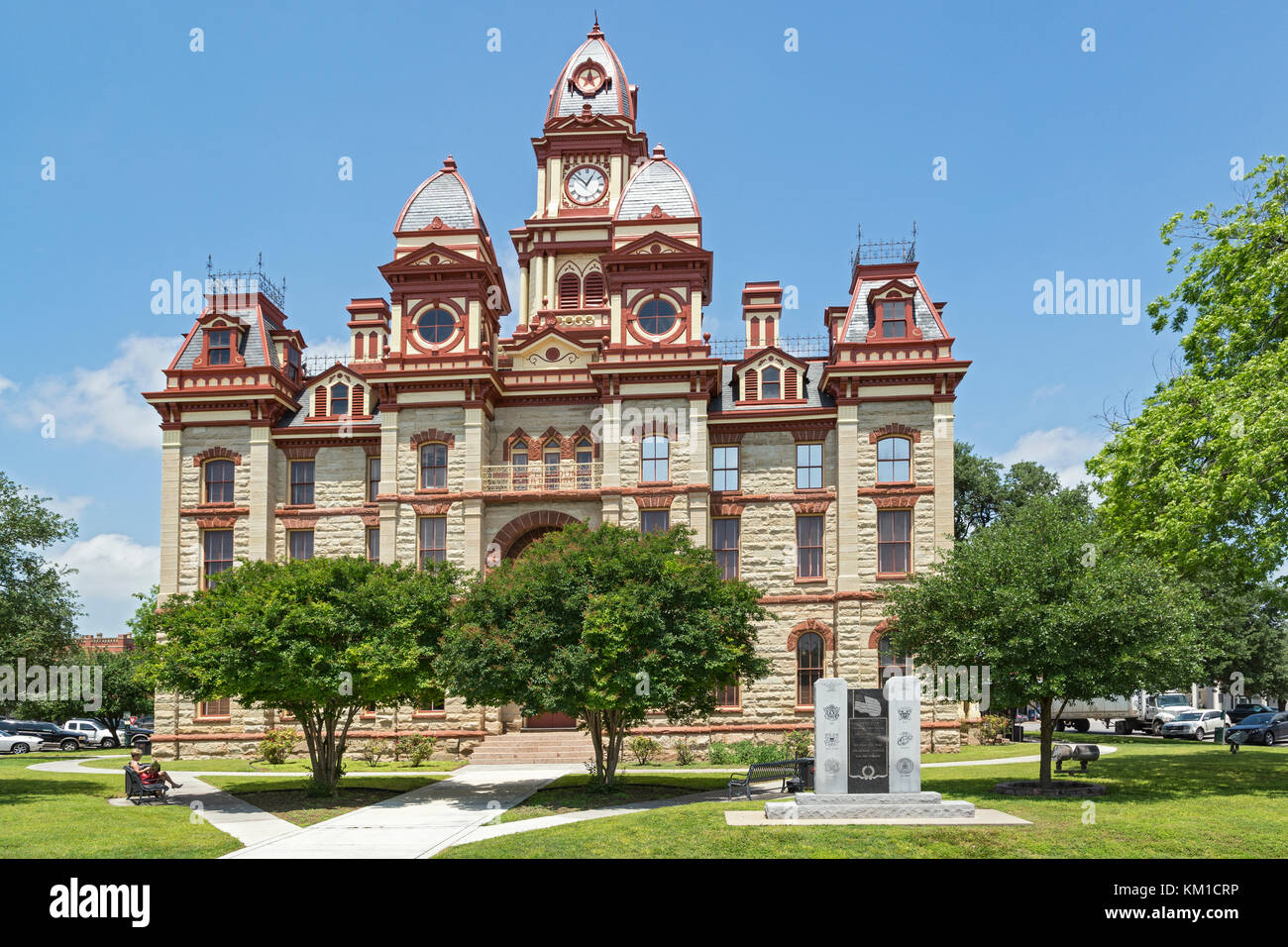 Texas, Lockhart, Caldwell County Courthouse, construit 1894 Banque D'Images