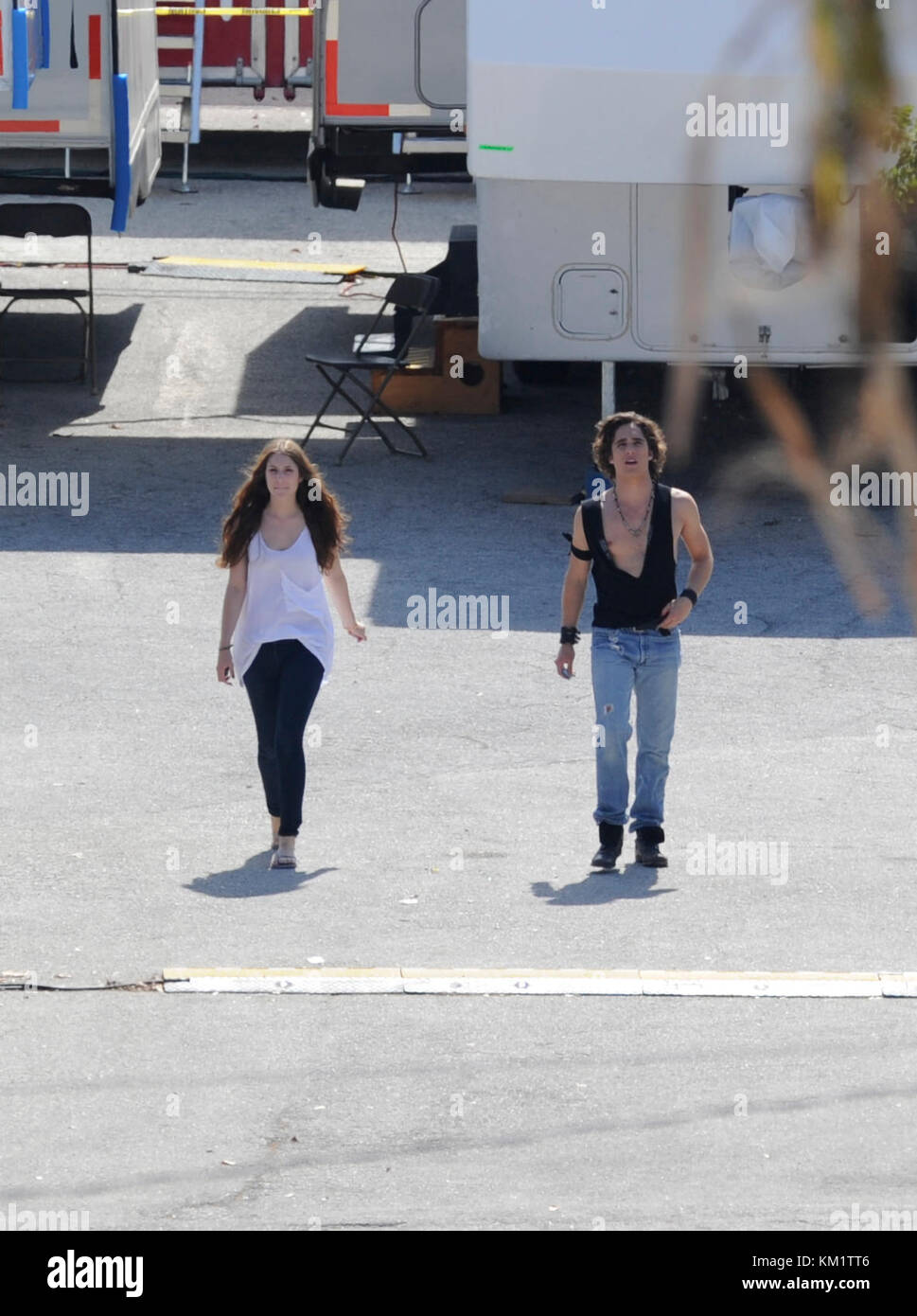 FORT LAUDERDALE, FL - 17 JUIN : Voici la première image de Tom Cruise en tant que rocker vieillissant Stacee Jax dans Rock of Ages. Le film met également en vedette Mary J. Blige, Julianne Hough, Alec Baldwin, Paul Giamatti, Diego Bonet, Russell Brand, Catherine Zeta-Jones, Bryan Cranston et Malin Akerman le 17 juin 2011 à Fort Lauderdale, Floride Banque D'Images