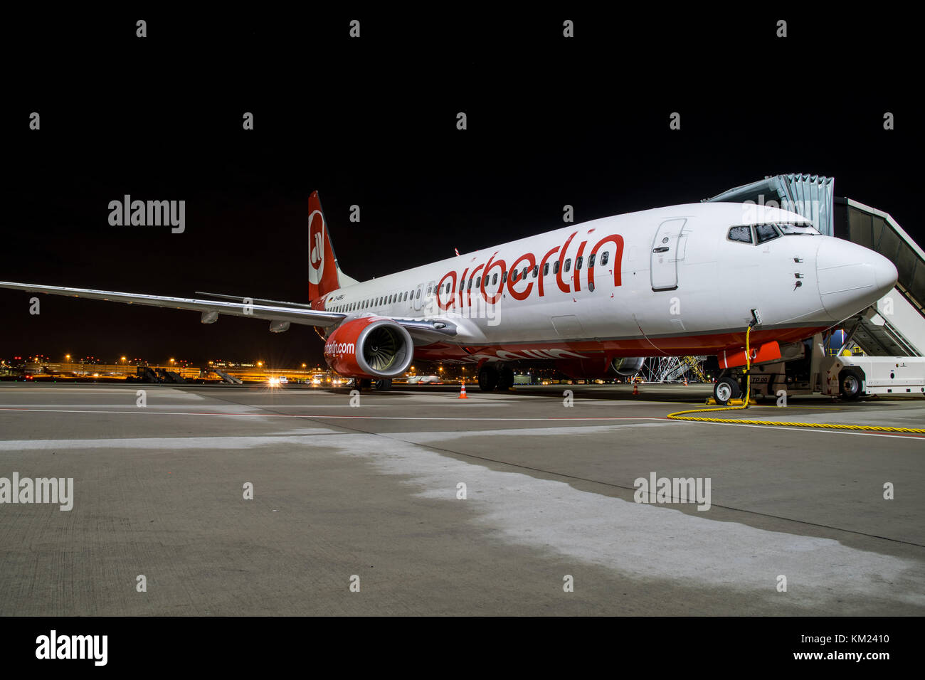 Air Berlin Boeing 737 dormir à l'aéroport de Stuttgart Banque D'Images