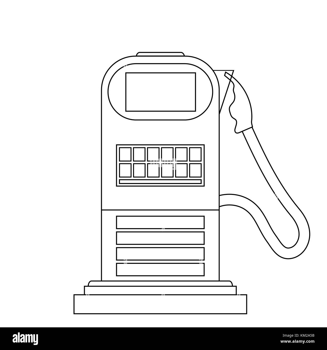 Icône de Station de gaz Illustration de Vecteur