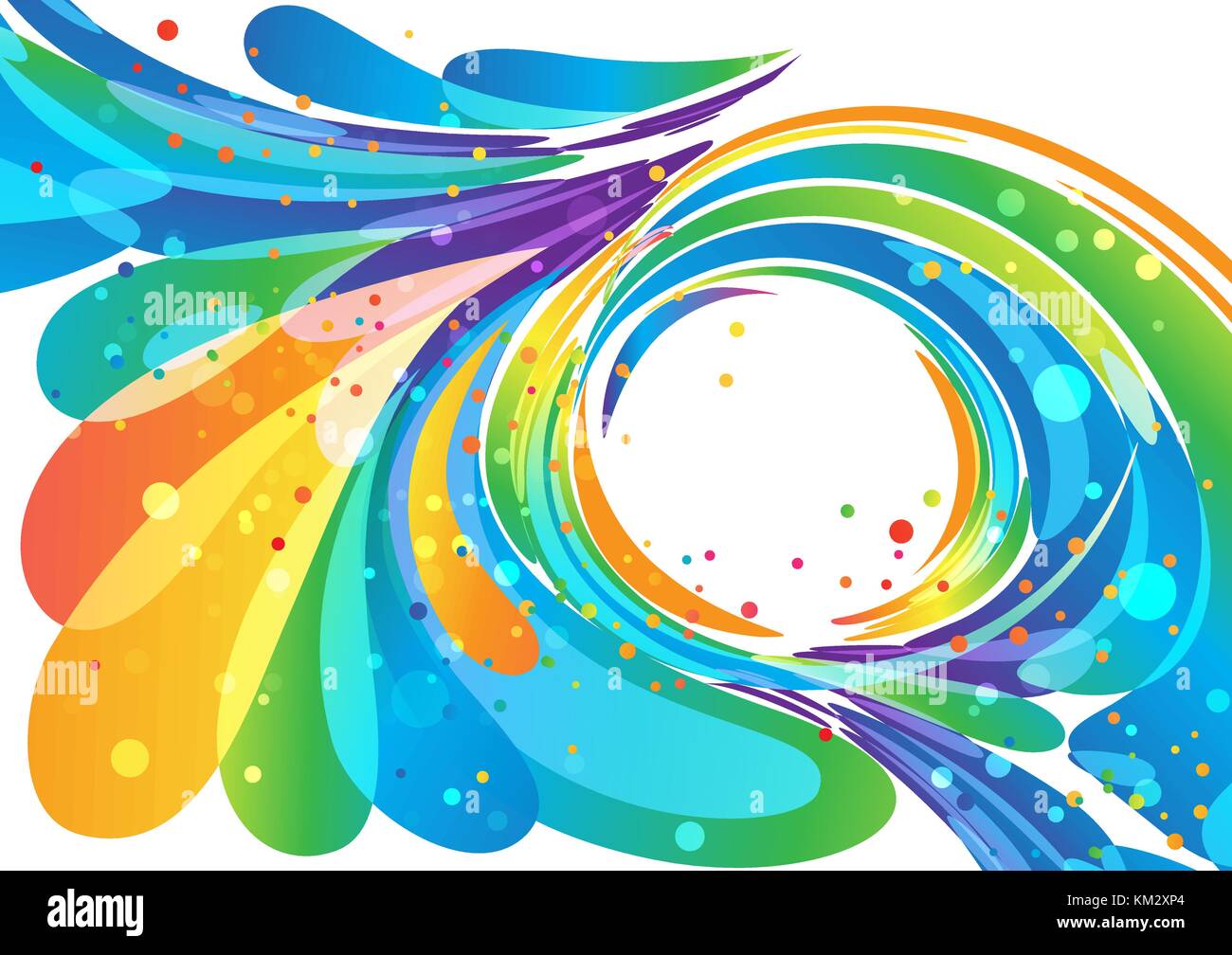 Résumé de l'élément frame circle multicolores sur fond blanc Illustration de Vecteur