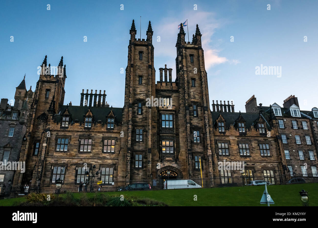 Nouveau Collège, salle de l'Assemblée, le monticule, Edinburgh Fringe Festival, lieu d'assemblée générale de l'Église d'Écosse, construit par David Bryce, Ecosse, Royaume-Uni Banque D'Images