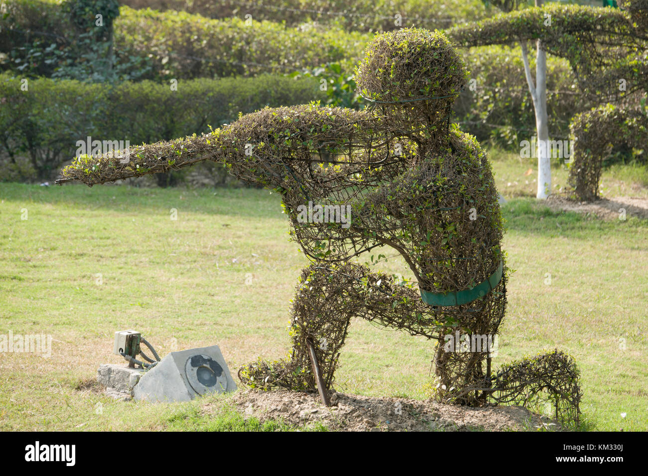 En forme de plantes à dépeindre le tir des soldats britanniques dans la foule à la massacre à Amritsar, Inde de jallianwala bagh Banque D'Images