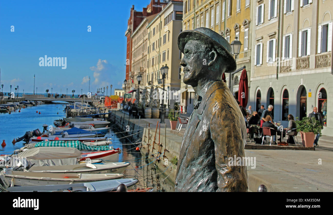 Statue de James Joyce à Trieste/Italie Banque D'Images