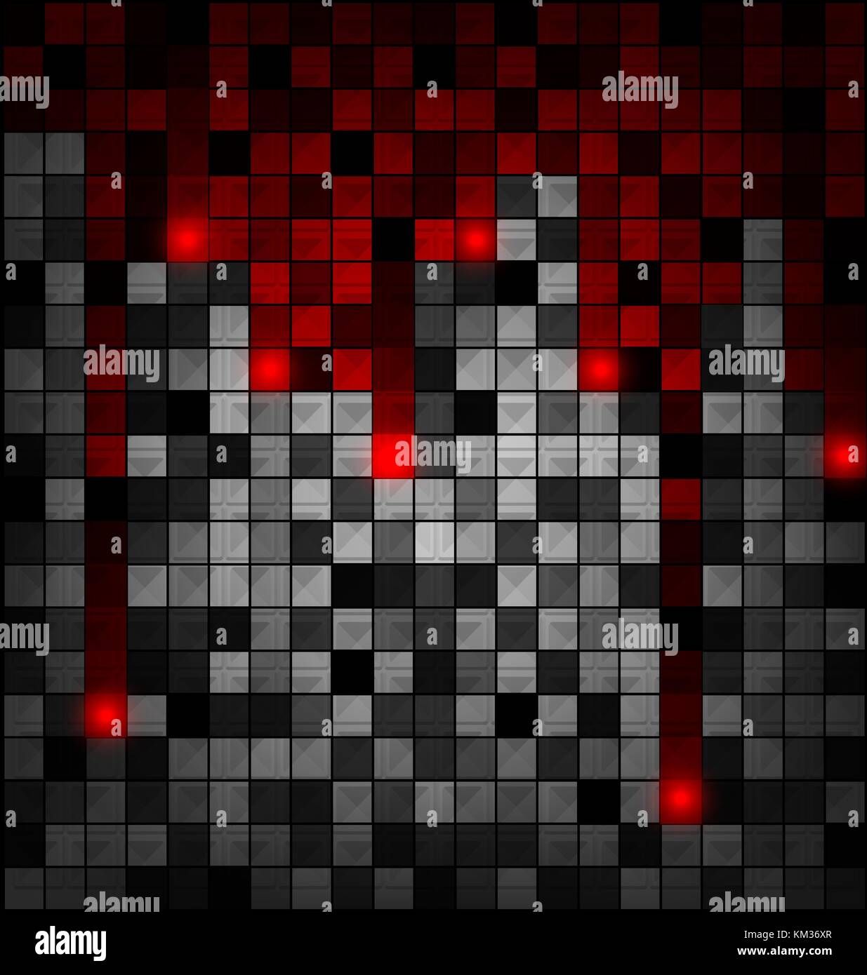 Blocs de couleur gris rouge Illustration de Vecteur