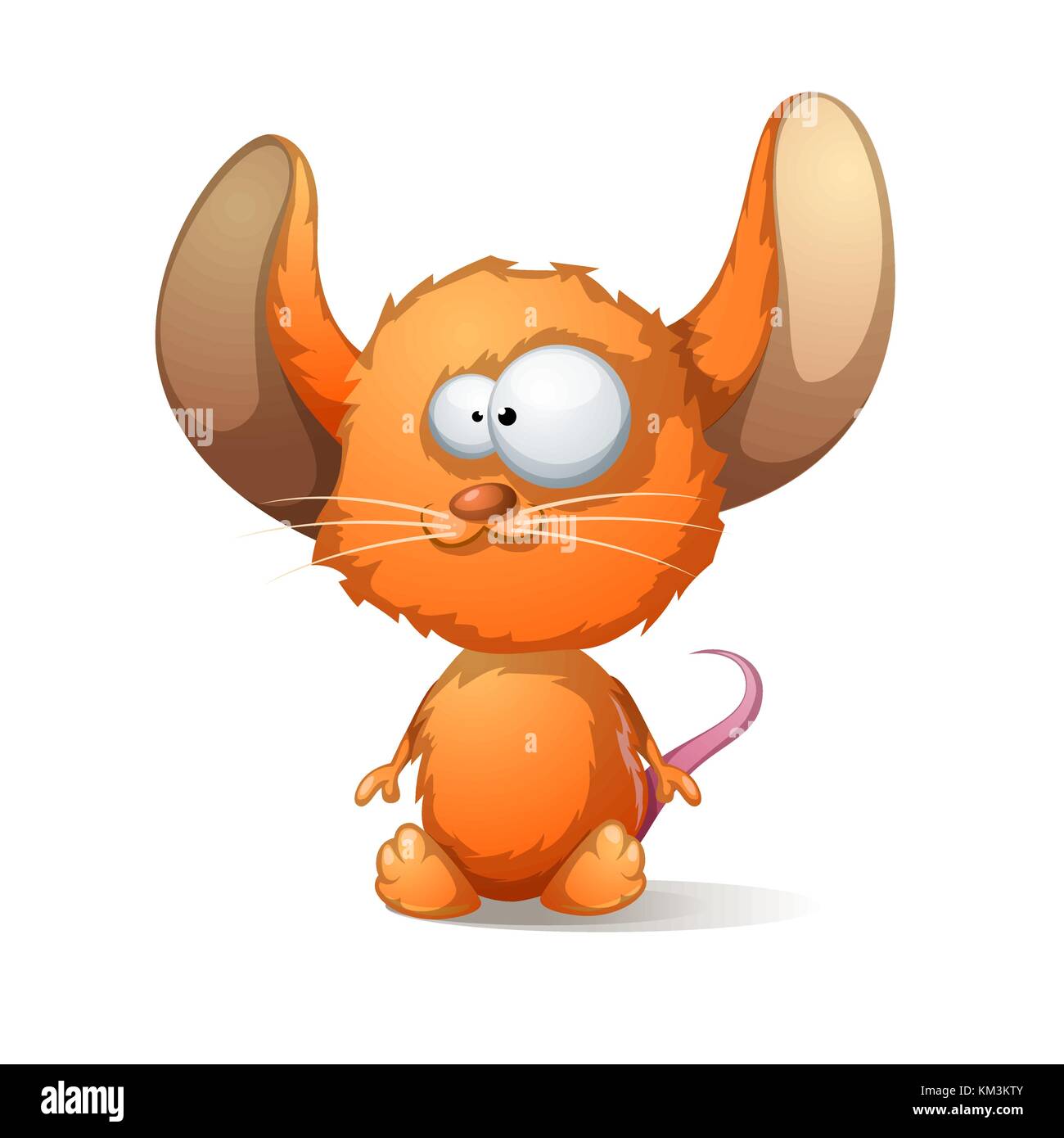 Caricature de big ear avec souris Illustration de Vecteur