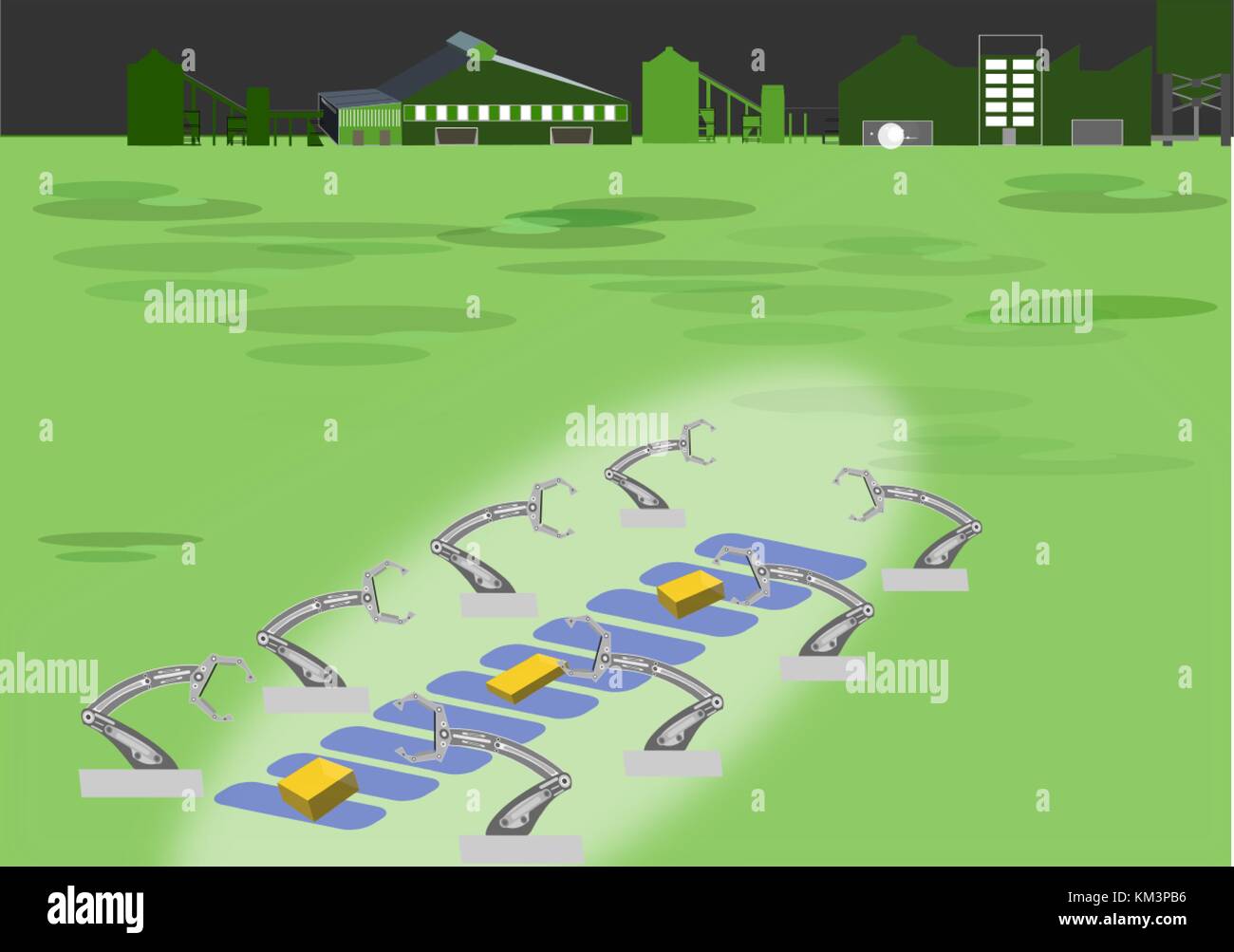 L'automatisation industrielle, de l'industrie 4.0 Illustration de Vecteur