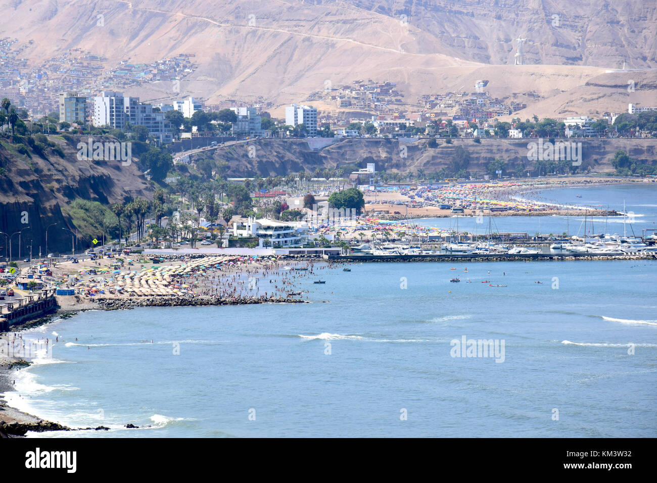 Littoral dans Lima, Pérou Banque D'Images