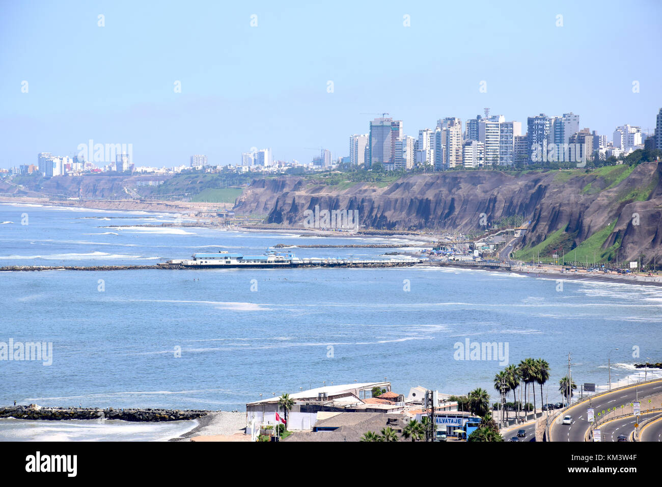 Littoral dans Lima, Pérou Banque D'Images