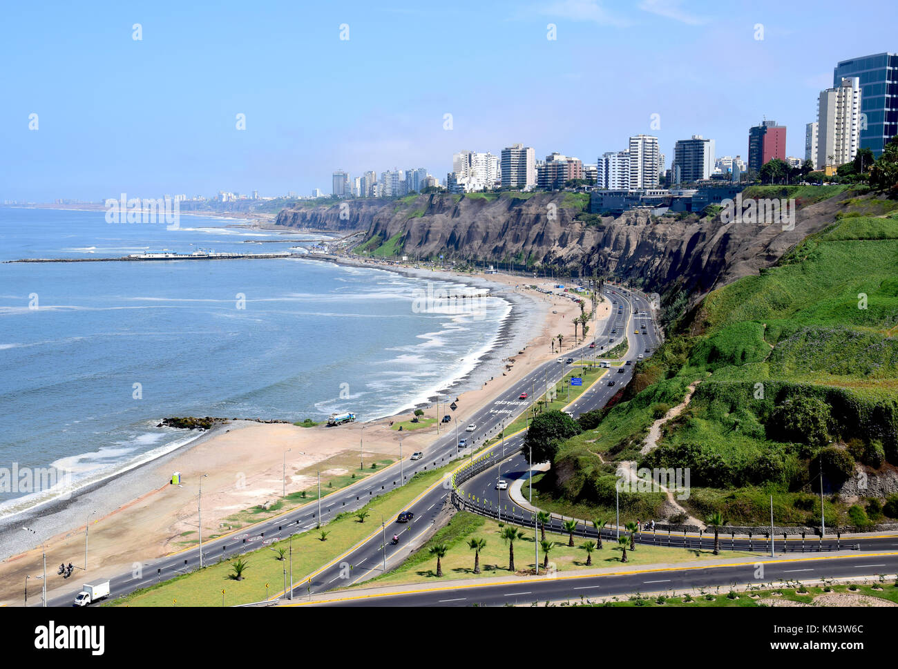 Littoral dans Lima, Pérou Banque D'Images