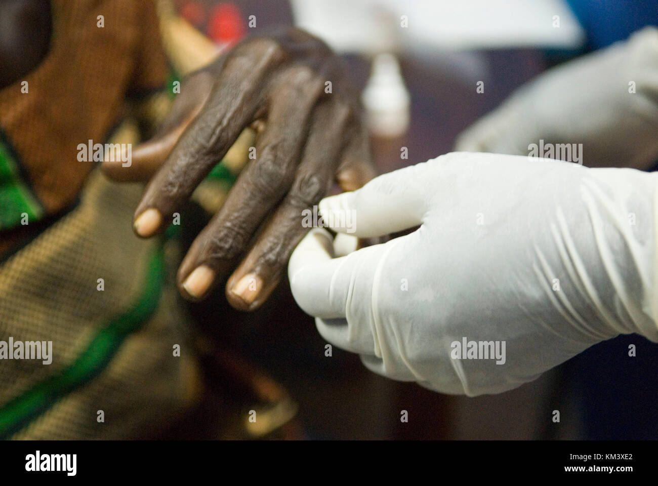 Examen médical en hôpital comboni. Le centre de Comboni est un centre multifonctionnel au sein de l'école et la santé, sogakofe, région de la Volta, au Ghana, w Banque D'Images