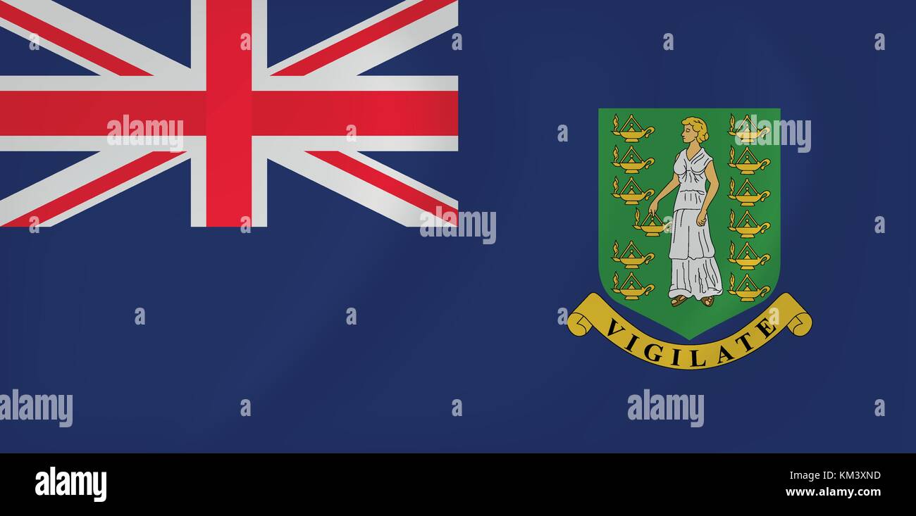 Îles vierges waving flag Illustration de Vecteur