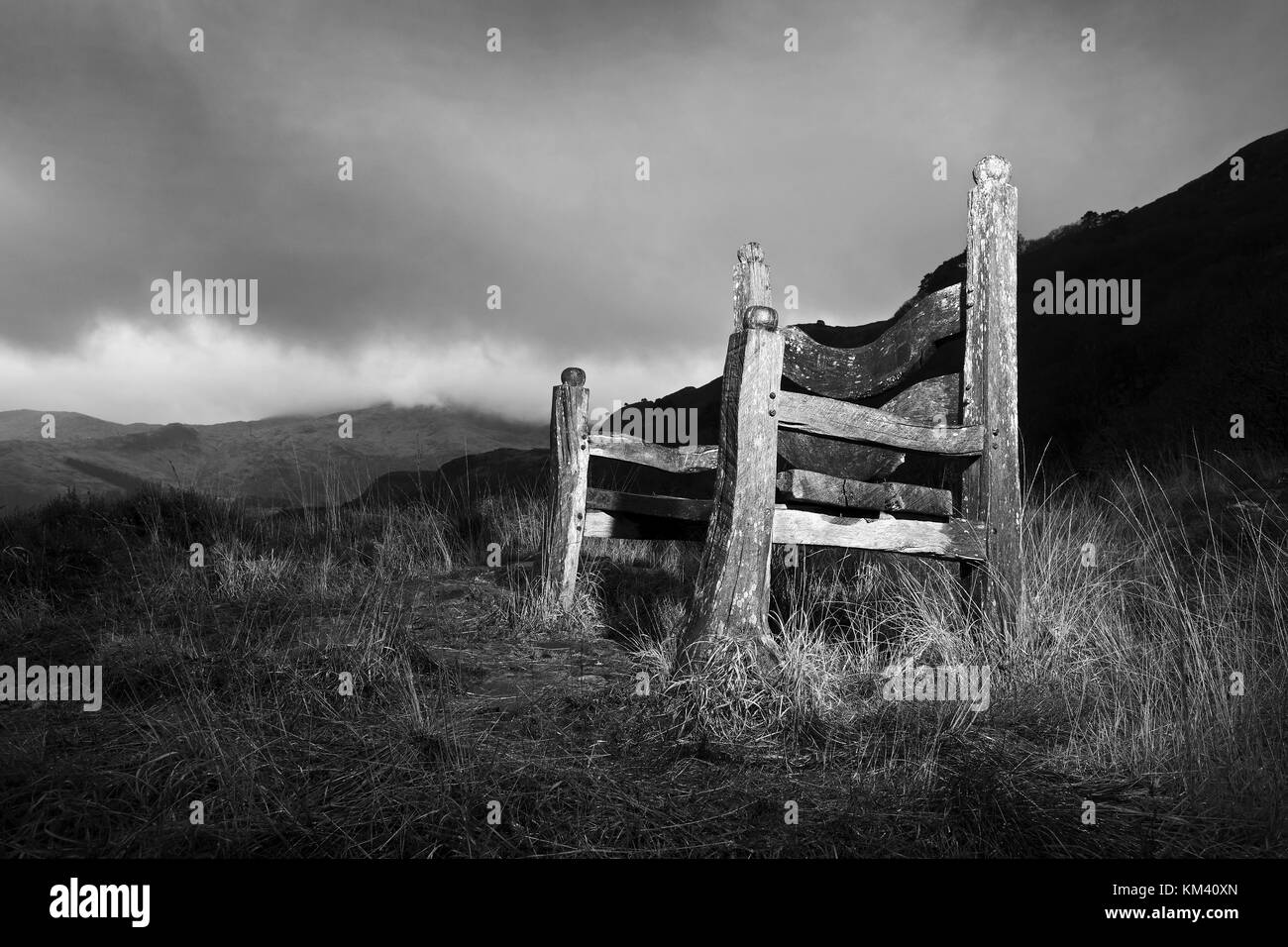 Photographie par © Jamie Callister. Le Président du géant, le parc national de Snowdonia, le Nord du Pays de Galles, 2 décembre, 2017. Banque D'Images